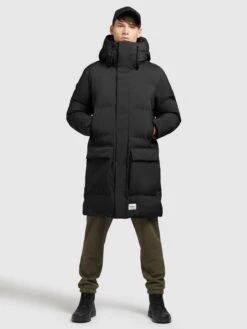 Khujo Wintermantels Winterjas Slow Heren Zwart -Khujo Verkoopwinkel 033baab45965272ef3df473ddfa489f3