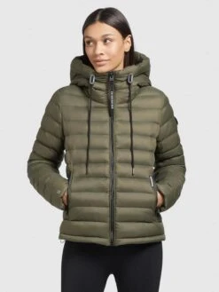 Khujo Winterjassen Winterjas Lovina Shine Dames Kaki -Khujo Verkoopwinkel 039222df0ece0f17795dc493a5d801d7