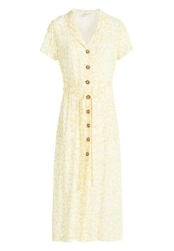 Khujo Goya - Blousejurk - Gelb-Weiß Geblümt -Khujo Verkoopwinkel 126054f997ce4e42920b220398c118c7