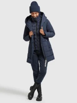 Khujo Korte Mantels Wintermantel Floyt Dames Donkerblauw -Khujo Verkoopwinkel 18d710e4022f416acb00d8e5041f06b8