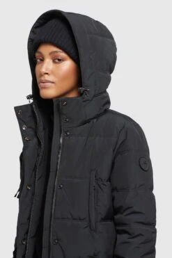 Khujo Wintermantels Wintermantel Kleo Dames Zwart -Khujo Verkoopwinkel 1b313ef43bc2d976dcc34150f489446c