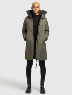 Khujo Tussenmantels Tussenmantel LISAD Dames Kaki -Khujo Verkoopwinkel 1c51fc2efa692a8fe210d42db53feff5