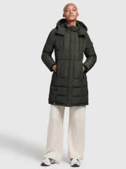 Khujo Korte Mantels Wintermantel Cups Dames Donkergroen -Khujo Verkoopwinkel 204bd06e80aba3f628643f9e0fa51045