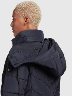 Khujo Korte Mantels Wintermantel Cups Dames Marine -Khujo Verkoopwinkel 22116d1b6da4b58c66e48844280d9879