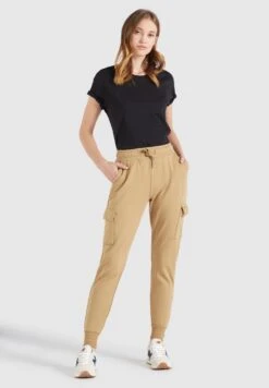 Khujo Sweatpants Tapered Cargobroek Staci Dames Beige -Khujo Verkoopwinkel 22cd2d99b633cd3d0d097ac61fdee990