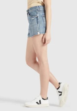 Khujo Denim Shorts Loosefit Jeans Anouk Dames Blauw -Khujo Verkoopwinkel 2e1ac35c883a192e3923168bfbc0599d