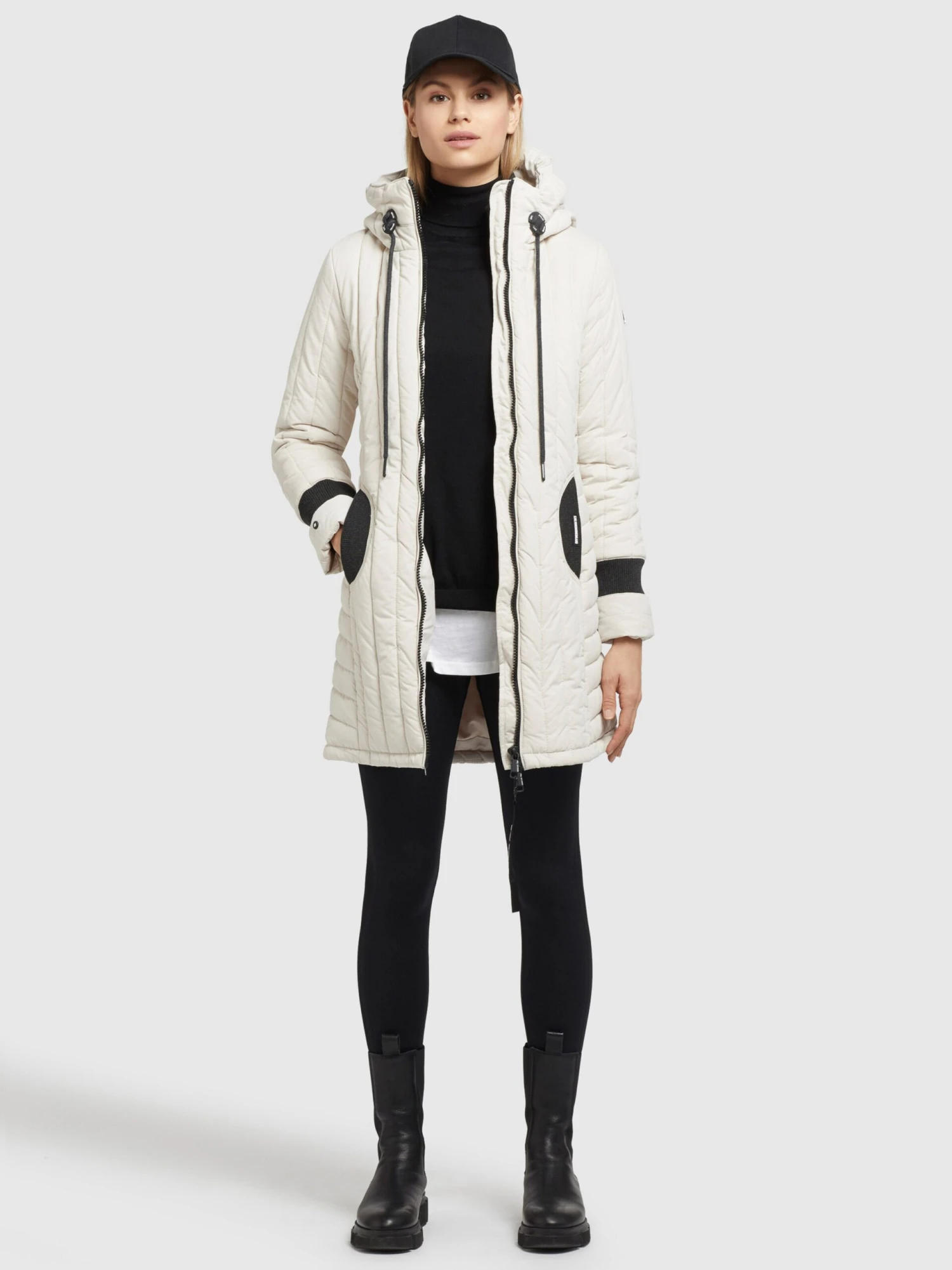 Khujo Tussenmantels Tussenmantel Jerry Dames Offwhite 5 Khujo Tussenmantels Tussenmantel Jerry Dames Offwhite - Afbeelding 3