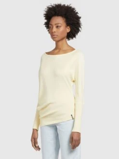 Khujo Fijngebreide Truien Trui Shea Dames Lichtgeel -Khujo Verkoopwinkel 3cbc3321d6040e4a197ecf4688ab6acc