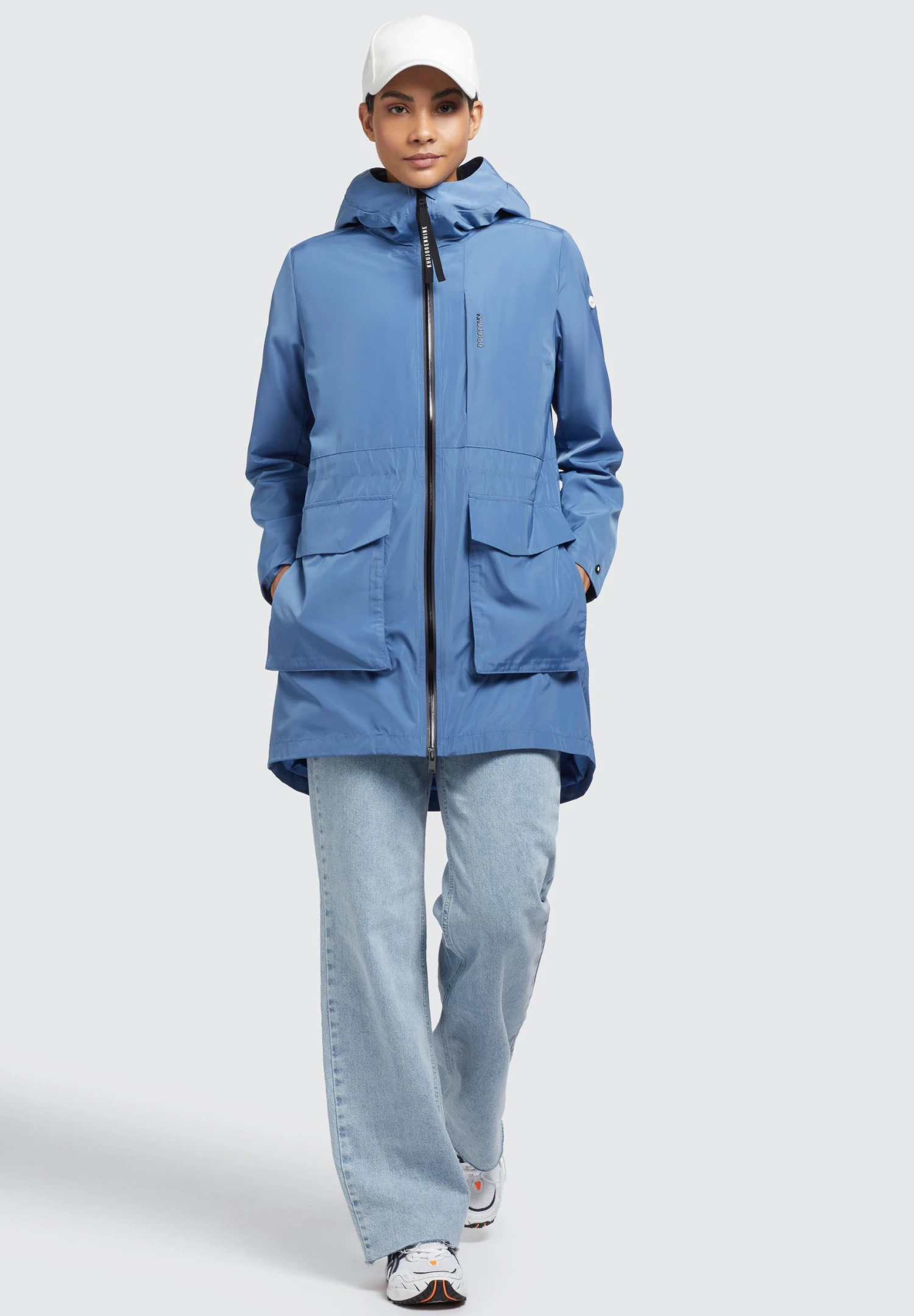 Khujo Mantel Ging - Halflange Jas - Blau 4 Khujo Mantel Ging - Halflange Jas - Blau - Afbeelding 2