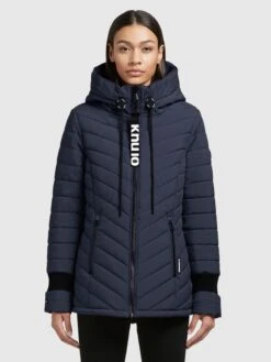 Khujo Winterjassen Winterjas Patt Dames Donkerblauw -Khujo Verkoopwinkel 49cf674b950692f89ca65140acb2c720