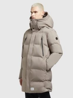 Khujo Winterjassen Winterjas Clide Heren Taupe -Khujo Verkoopwinkel 4f0011ffa9f53b94a012575b8d9746bb