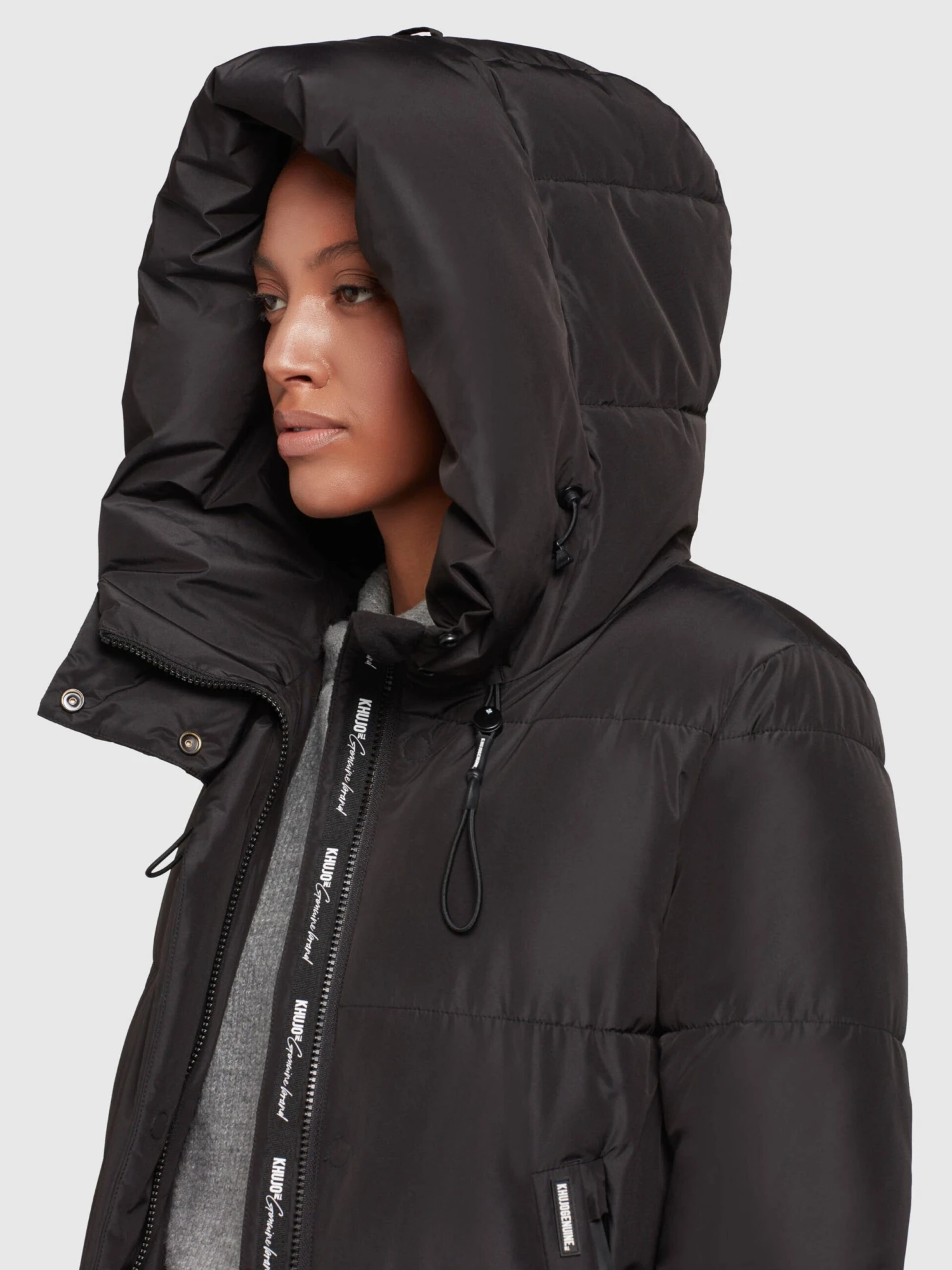 Khujo Wintermantels Wintermantel Soulani Dames Zwart 9 Khujo Wintermantels Wintermantel Soulani Dames Zwart - Afbeelding 7