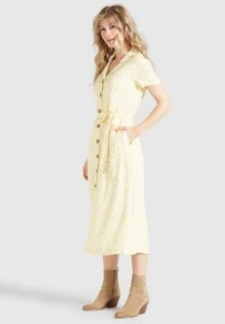 Khujo Goya - Blousejurk - Gelb-Weiß Geblümt -Khujo Verkoopwinkel 518b2fd2f5594856a8982c106e6e3188