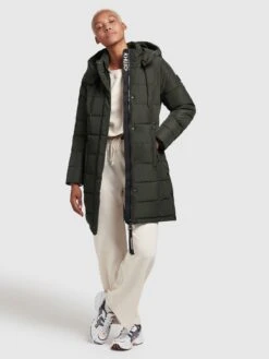 Khujo Korte Mantels Wintermantel Cups Dames Donkergroen -Khujo Verkoopwinkel 56432a2d764a3a20b8c475c96a8fdd45