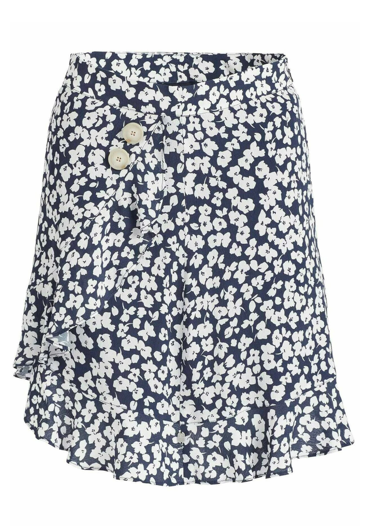 Khujo Undine - A-Lijn Rok - Dunkelblau-Weiß Geblümt 9 Khujo Undine - A-Lijn Rok - Dunkelblau-Weiß Geblümt - Afbeelding 8