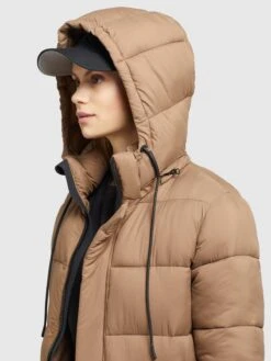 Khujo Wintermantels Wintermantel Julina Dames Lichtbruin -Khujo Verkoopwinkel 58b447d52e7107712098cd6f3432f7b3