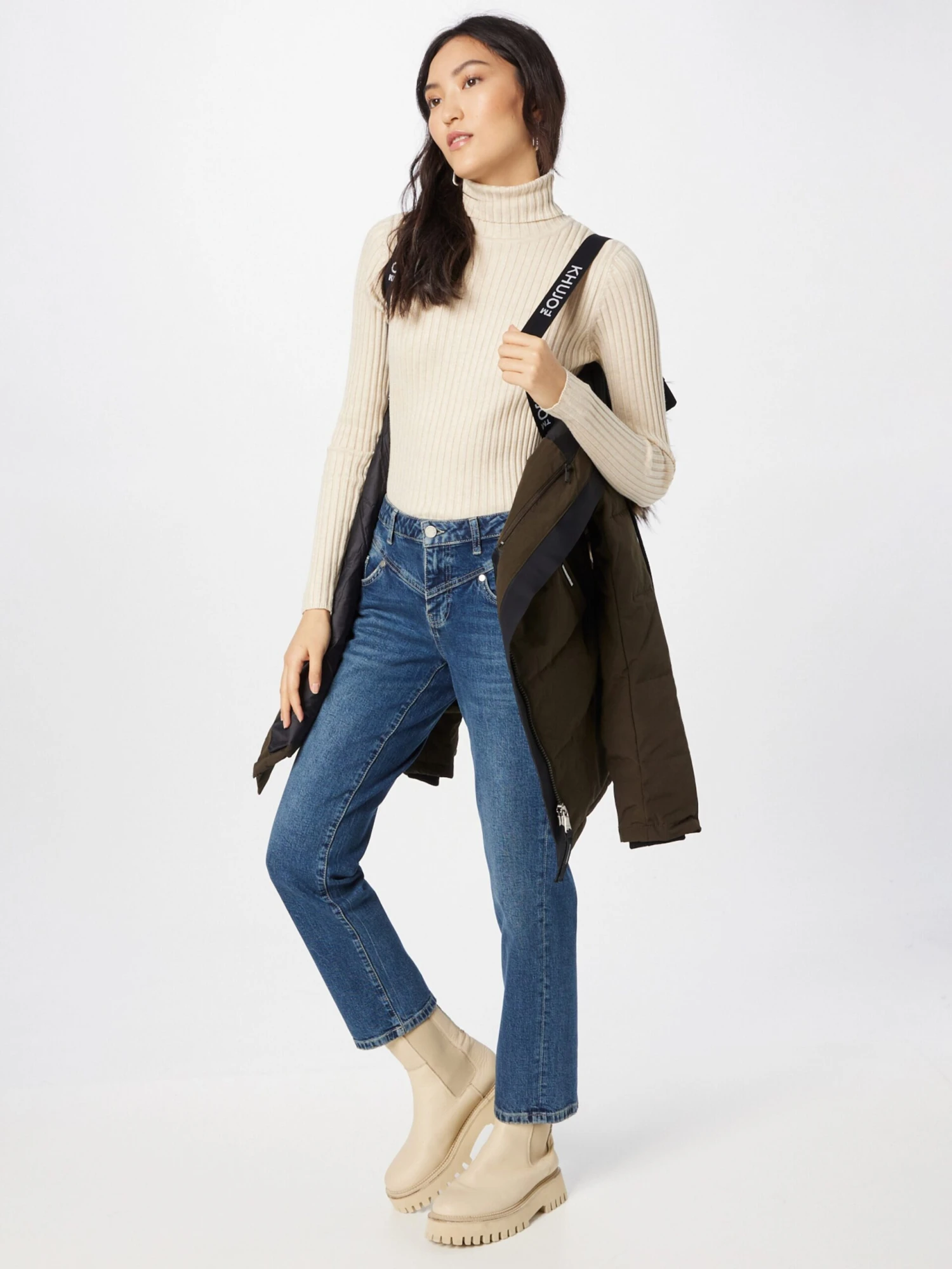 Khujo Wintermantels Wintermantel Cloren Dames Olijfgroen 7 Khujo Wintermantels Wintermantel Cloren Dames Olijfgroen - Afbeelding 5