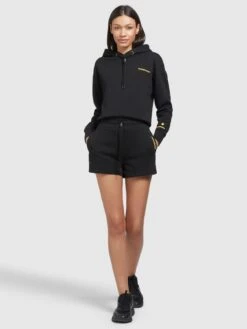 Khujo Shorts Regular Broek Dames Zwart -Khujo Verkoopwinkel 5ffc896e9e0cb4f7d1ab306df648e302