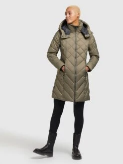 Khujo Tussenmantels Tussenmantel Aneth Dames Kaki -Khujo Verkoopwinkel 75b0a54b11403afa1642afb75bf7e51e