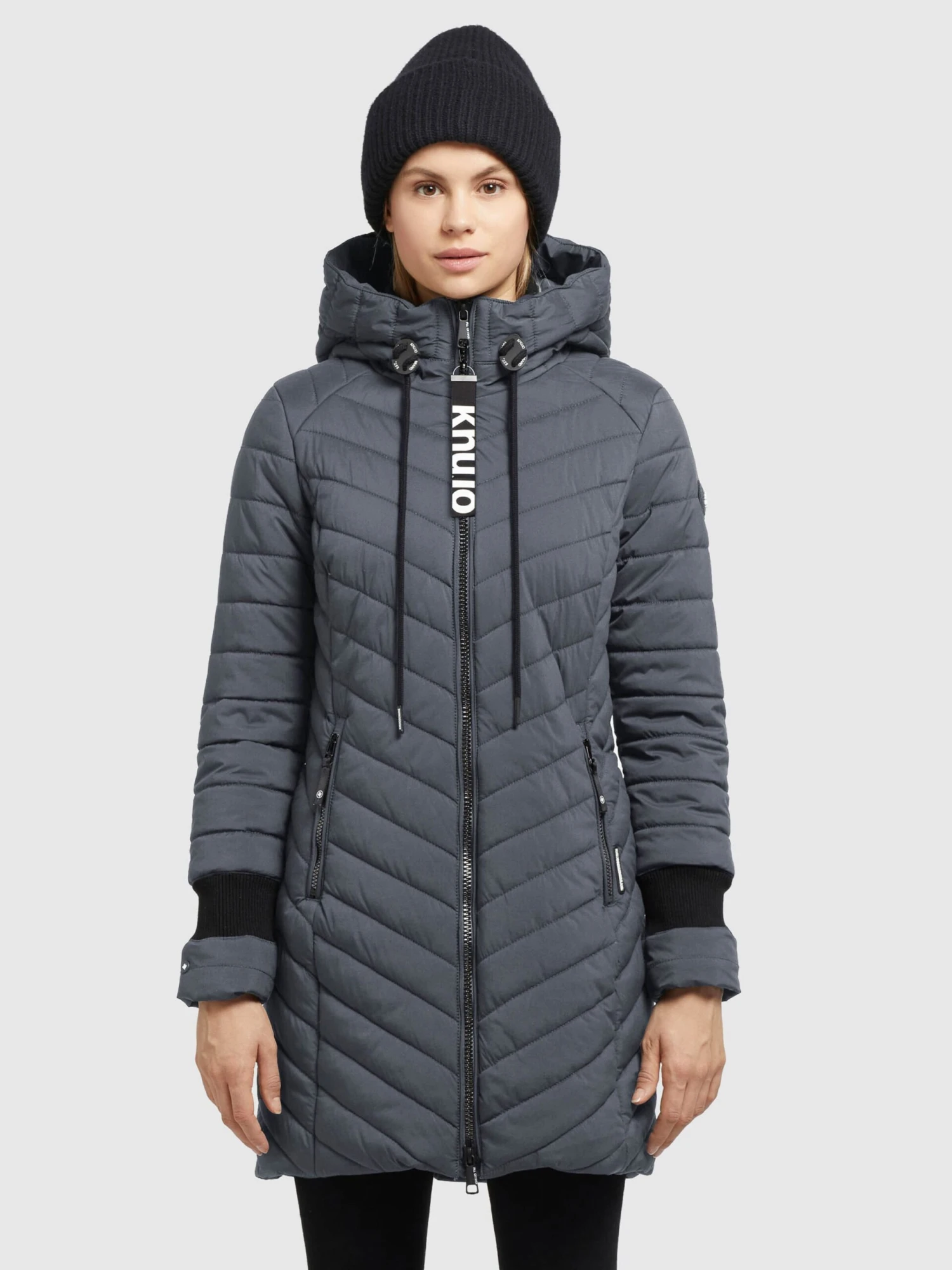 Khujo Wintermantels Wintermantel Nita Dames Antraciet 4 Khujo Wintermantels Wintermantel Nita Dames Antraciet - Afbeelding 2