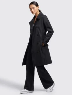 Khujo Trenchcoats Tussenmantel Sarina Dames Zwart -Khujo Verkoopwinkel 77807bdd7b6ce7b6b4116f3ed37da47b