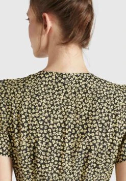 Khujo Blousejurken Blousejurk Porgy Dames Pasteelgeel / Zwart -Khujo Verkoopwinkel 7ba28fc11f32b953027d25a1006b75fa