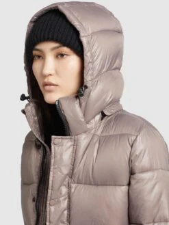 Khujo Winterjassen Winterjas Gerda Shiny Dames Beige -Khujo Verkoopwinkel 86f1630d904918f0c94f73808539c90b