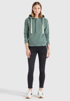 Khujo Hoodies Sweatshirt Keiki Dames Jade Groen -Khujo Verkoopwinkel 8a9c6626c0c587fc02b4cfe16f466358