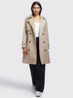 Khujo Trenchcoats Tussenmantel Sarina Dames Lichtbeige -Khujo Verkoopwinkel 8e1b2758524b98abc8d007426b47e96e