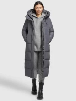 Khujo Wintermantels Wintermantel Soulani Dames Stone Grey -Khujo Verkoopwinkel 93162f3bc5b3d598eb27ac9d2f2140b4