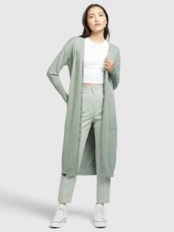 Khujo Vesten Gebreid Vest Elina Dames Mintgroen -Khujo Verkoopwinkel 9b01bffb103fe6bbfed5bc2371954850