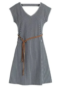 Khujo Leifa - Jurk - Dunkelblau-Weiß Gestreift -Khujo Verkoopwinkel 9d068a2c6e13419593aa845c5c1b1c09