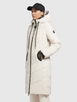 Khujo Wintermantels Wintermantel Aribay 3 Dames Offwhite -Khujo Verkoopwinkel 9f106ca338701f04084504a882d8e428