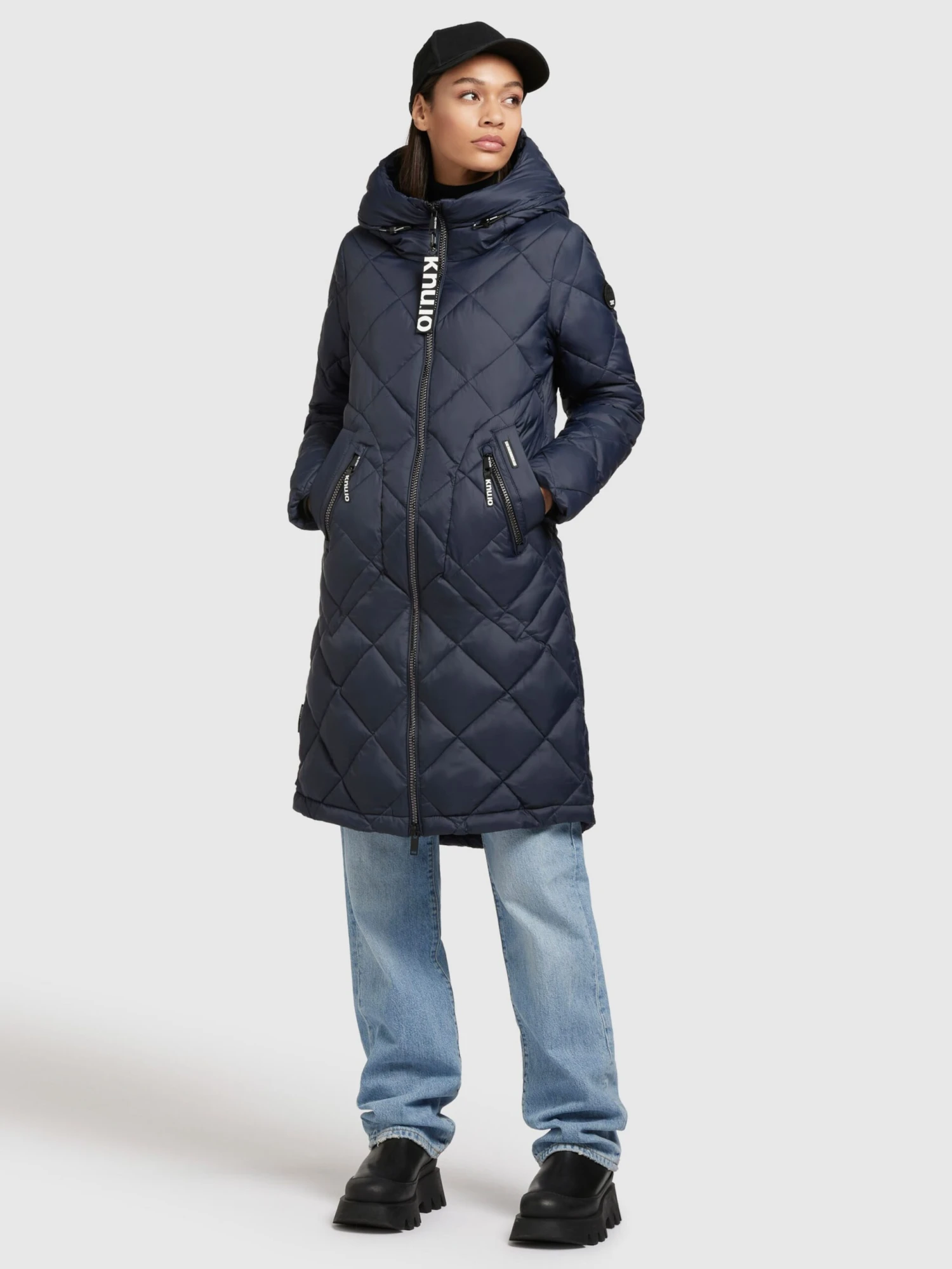 Khujo Tussenmantels Tussenmantel Zarita Dames Donkerblauw 5 Khujo Tussenmantels Tussenmantel Zarita Dames Donkerblauw - Afbeelding 3