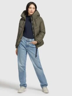 Khujo Winterjassen Winterjas Esila Dames Kaki -Khujo Verkoopwinkel ac21cca73b786338dd8995fdfb079e48