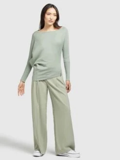 Khujo Fijngebreide Truien Trui Shea Dames Mintgroen -Khujo Verkoopwinkel b0646e306f94df4b33cae1938a501345