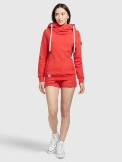 Khujo Hoodies Sweatshirt Rhabea Dames Oranjerood -Khujo Verkoopwinkel c09f35371cd0bcc04a3e89ee28f1ab0f