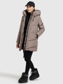 Khujo Winterjassen Winterjas Jordis 4 Dames Taupe -Khujo Verkoopwinkel d0e47a8f6004130883fab70de3afd4bd