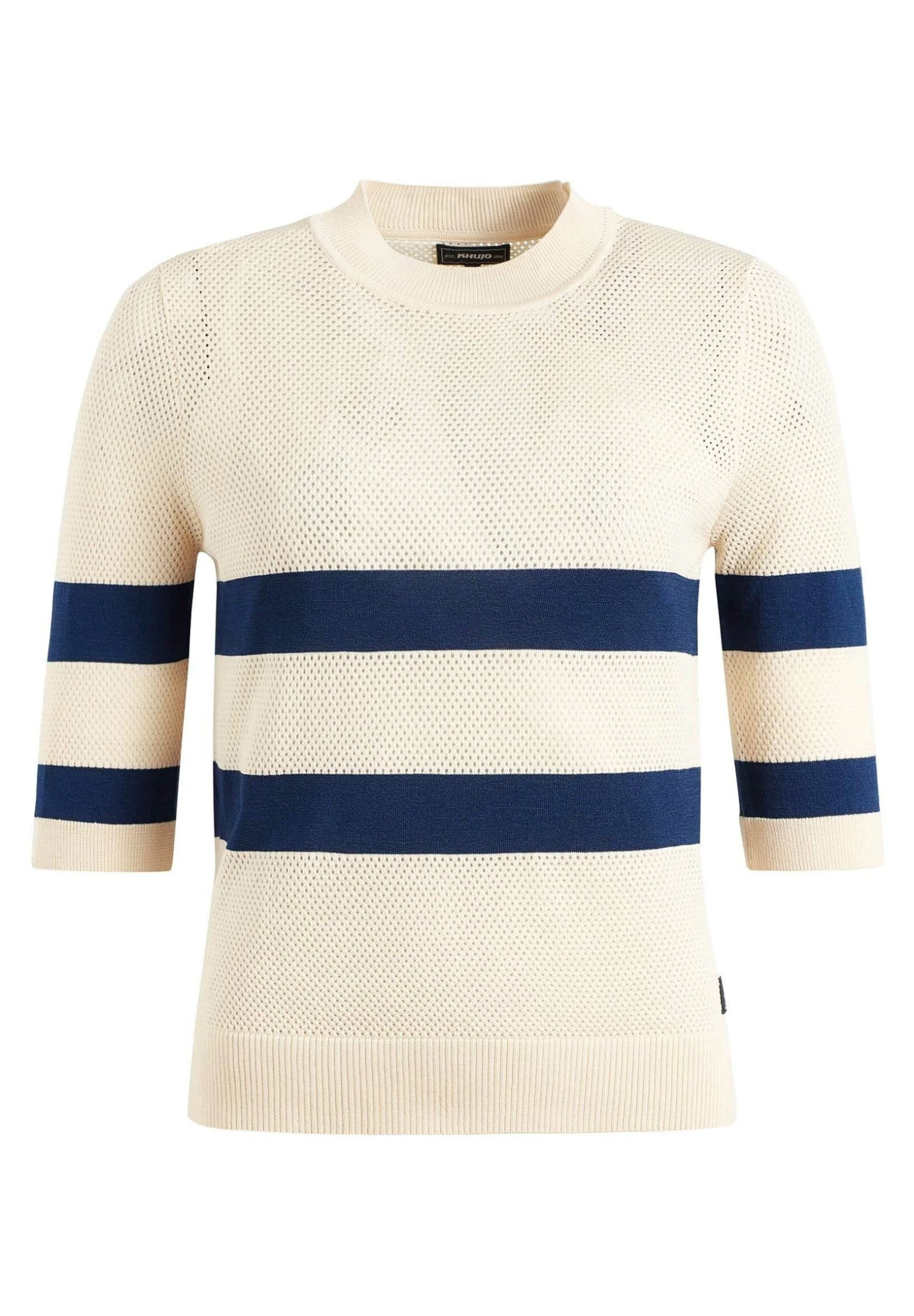 Khujo Chumane - T-Shirt Print - Sand/Dark Blue 10 Khujo Chumane - T-Shirt Print - Sand/Dark Blue - Afbeelding 8