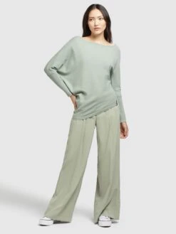 Khujo Fijngebreide Truien Trui Shea Dames Mintgroen -Khujo Verkoopwinkel d70515f4980a69156abf8d14a01bd57c