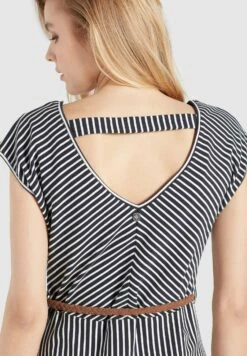 Khujo Leifa - Jurk - Dunkelblau-Weiß Gestreift -Khujo Verkoopwinkel d9578bcc901d476fbd35311a786ffd2c