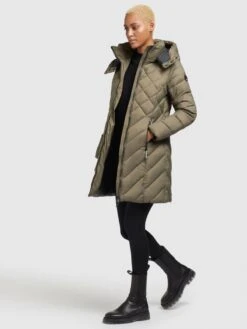 Khujo Tussenmantels Tussenmantel Aneth Dames Kaki -Khujo Verkoopwinkel dc23bc1f98ea2564ce9231916b785475