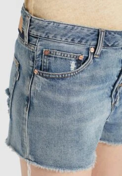 Khujo Denim Shorts Loosefit Jeans Anouk Dames Blauw -Khujo Verkoopwinkel e24eaf685e840c08210cdbcafa9f5905