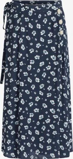 Khujo Maxi Rokken Rok Hepke Dames Navy / Nachtblauw