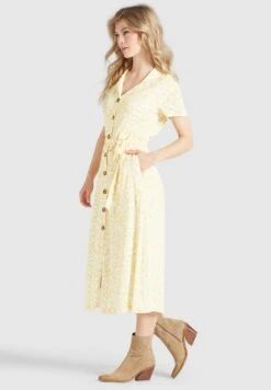 Khujo Goya - Blousejurk - Gelb-Weiß Geblümt -Khujo Verkoopwinkel e6a635bac0f34c54a1e822463ed114d6