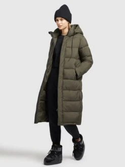 Khujo Wintermantels Wintermantel Julina Dames Kaki -Khujo Verkoopwinkel e7364781bb032d391f36c91cc2deb7b9