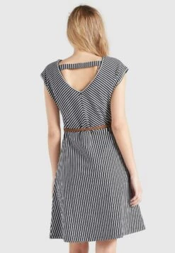 Khujo Leifa - Jurk - Dunkelblau-Weiß Gestreift -Khujo Verkoopwinkel ee6166a468f24730a625576628f60b13