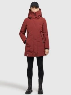 Khujo Winterjassen Winterjas Viona 3 Dames Roestrood -Khujo Verkoopwinkel ef071a5229469557b31ab3558c3a0edb