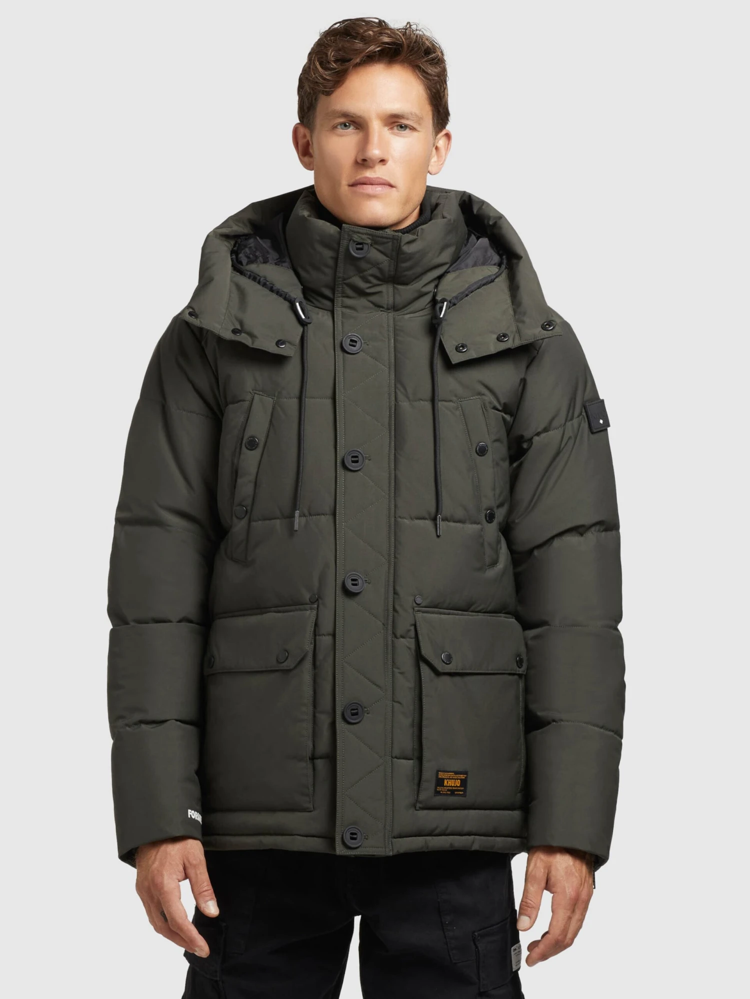 Khujo Winterjassen Winterjas Primero Heren Kaki 4 Khujo Winterjassen Winterjas Primero Heren Kaki - Afbeelding 2