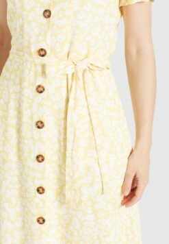 Khujo Goya - Blousejurk - Gelb-Weiß Geblümt -Khujo Verkoopwinkel f22172eed23b4e24aac415791ef07370